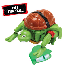 TMNT Raphael ooze splash display stand supports dynamic posing and display.