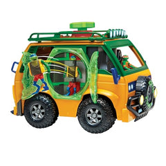 TMNT Mutation Station van roof button highlights surprise mutations during pretend play.