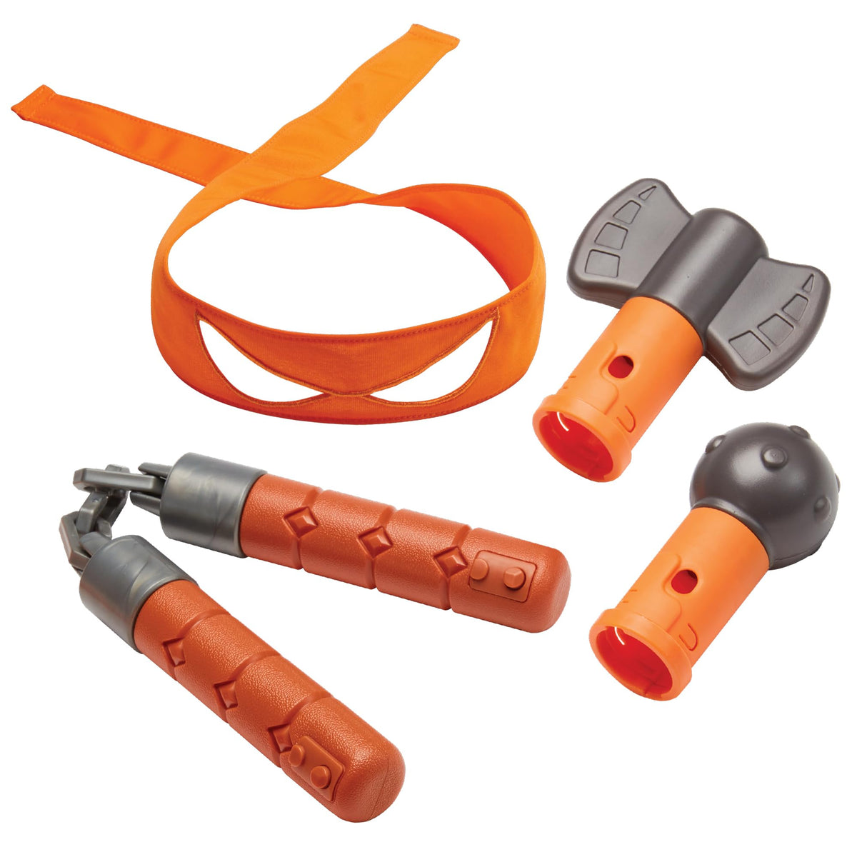 TMNT Michelangelo Build N Battle nunchuks ready for imaginative action play