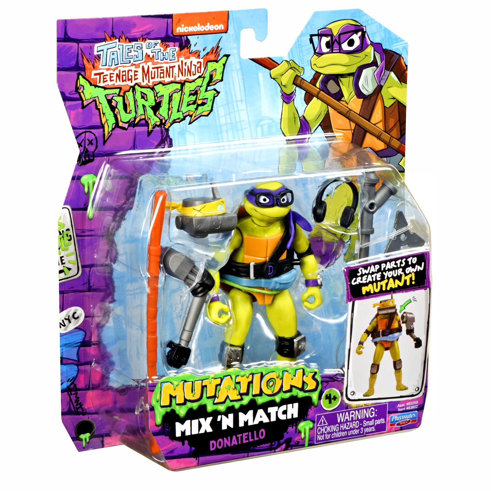 TMNT Mutations Donatello packaging-ready figure for display or gifting