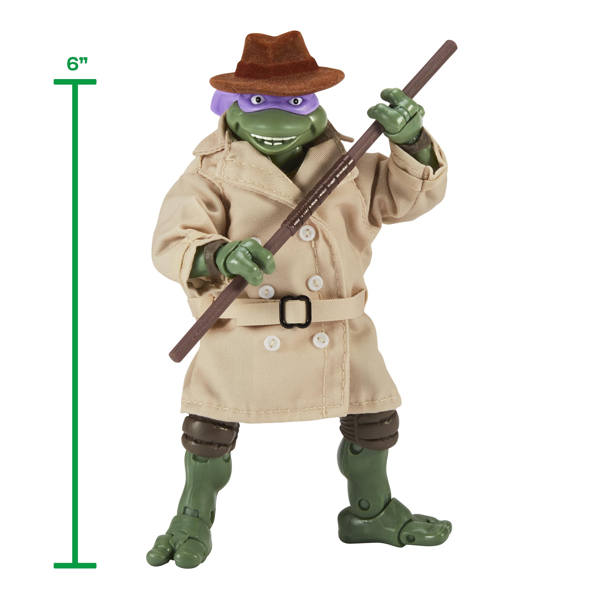 Playmates Toys Ninja Elite Donatello in disguise posed for dynamic action.