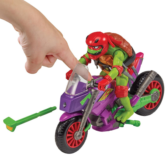 TMNT cycle hidden missile headlight launcher detail enhances pretend missions
