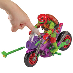 TMNT cycle hidden missile headlight launcher detail enhances pretend missions