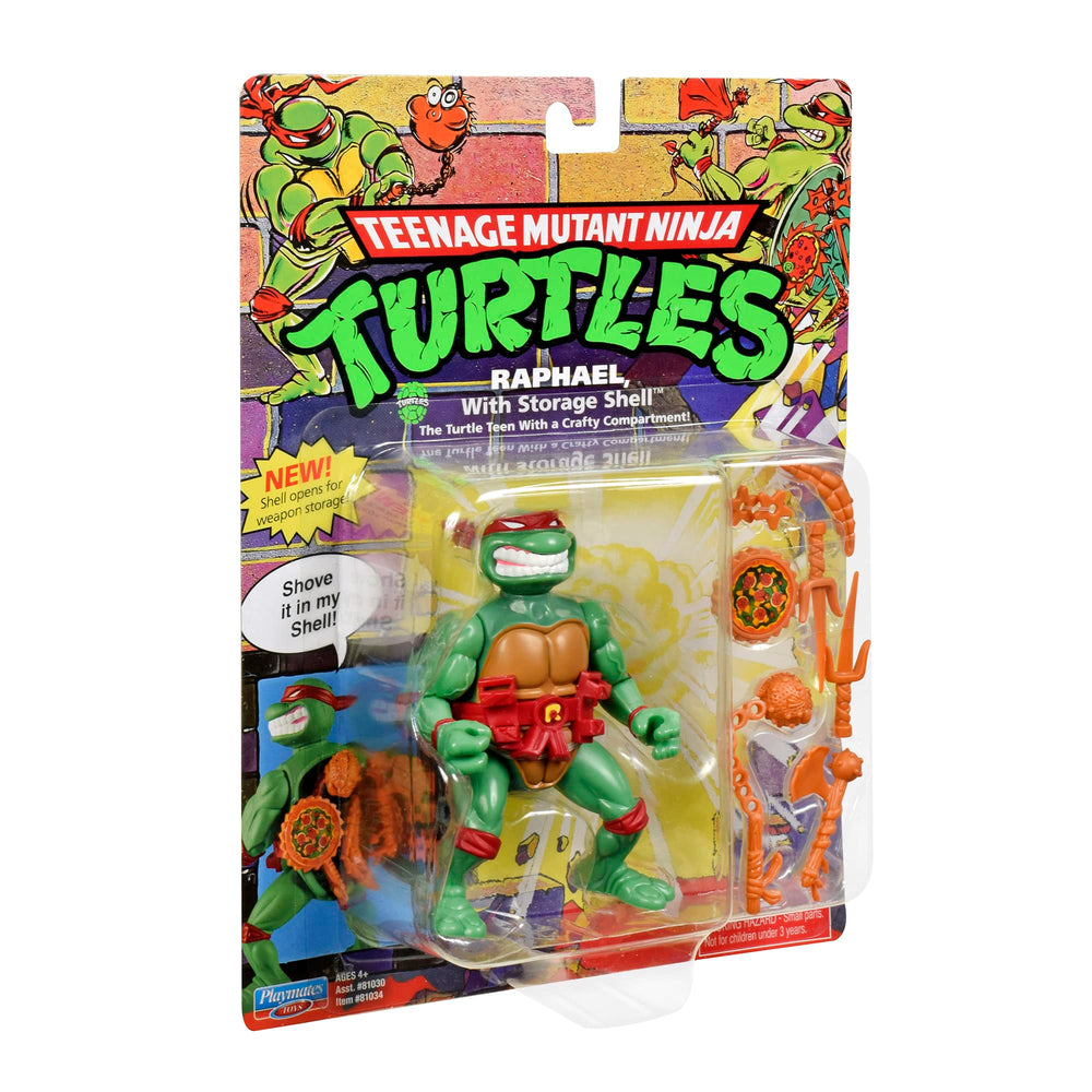 TMNT Raphael armor-shell closeup shows durable finish and collectible appeal.