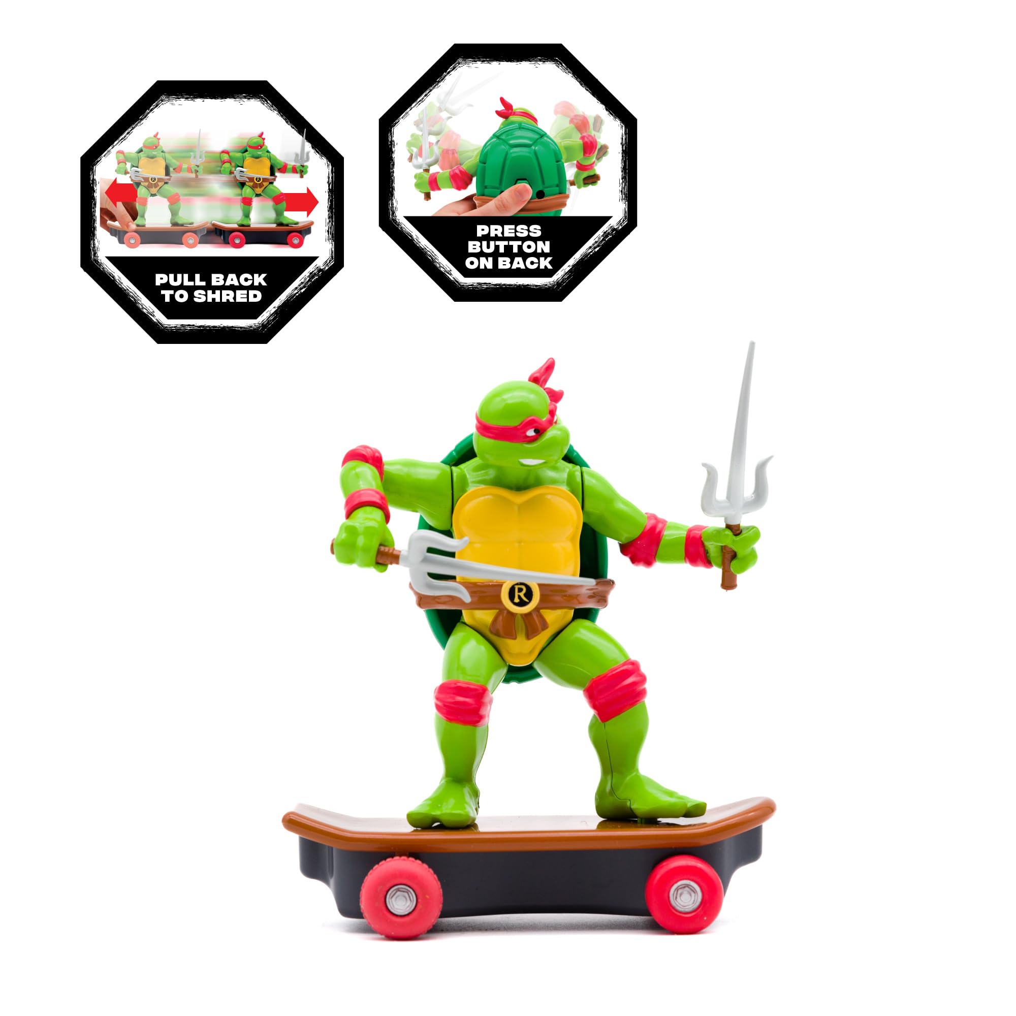 TMNT Raphael figure teamed with other turtles for team play.
