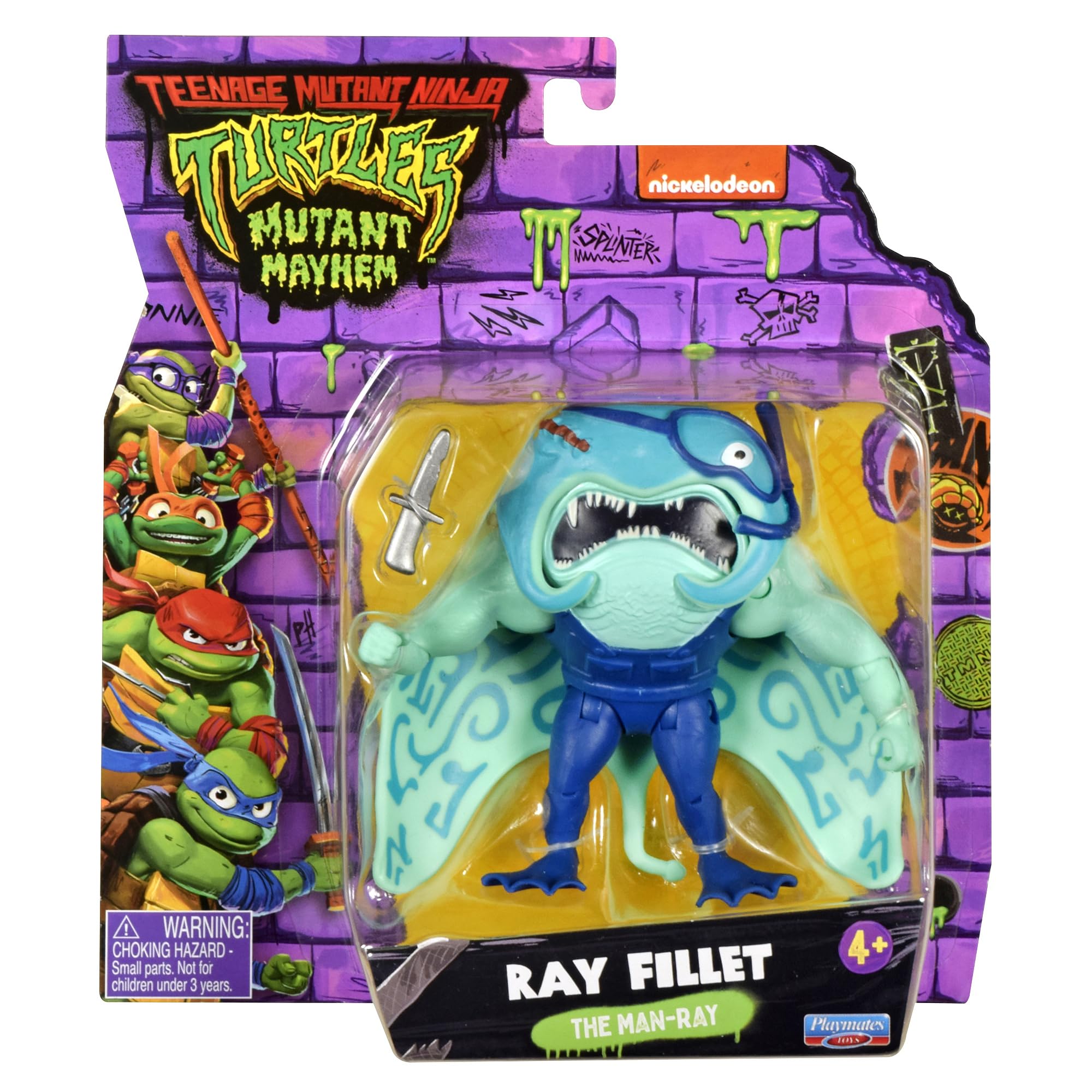 TMNT Ray Fillet action figure in a dynamic pose for display and imaginative play