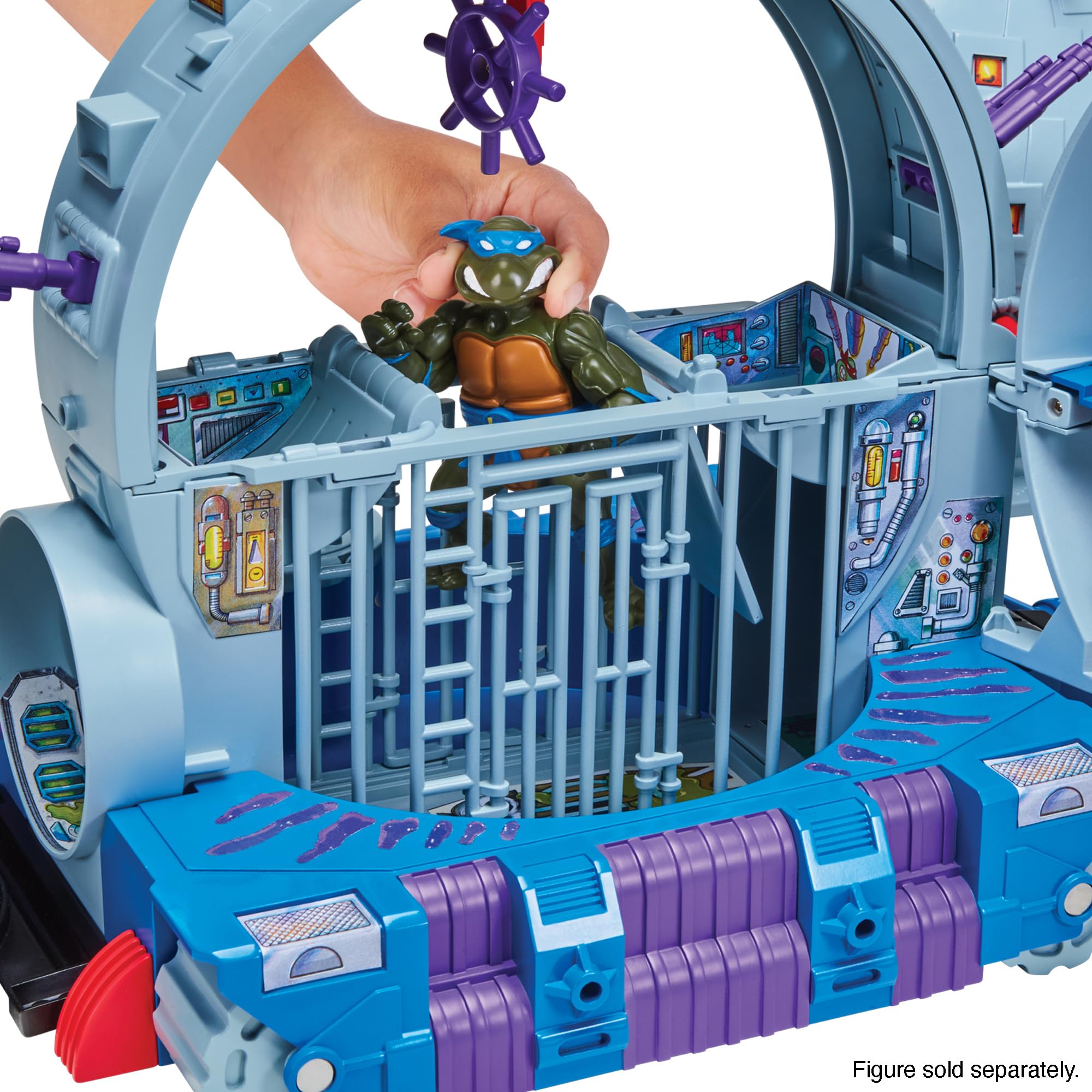 TMNT Technodrome playset EyeSpy radar view enhances surveillance-style play