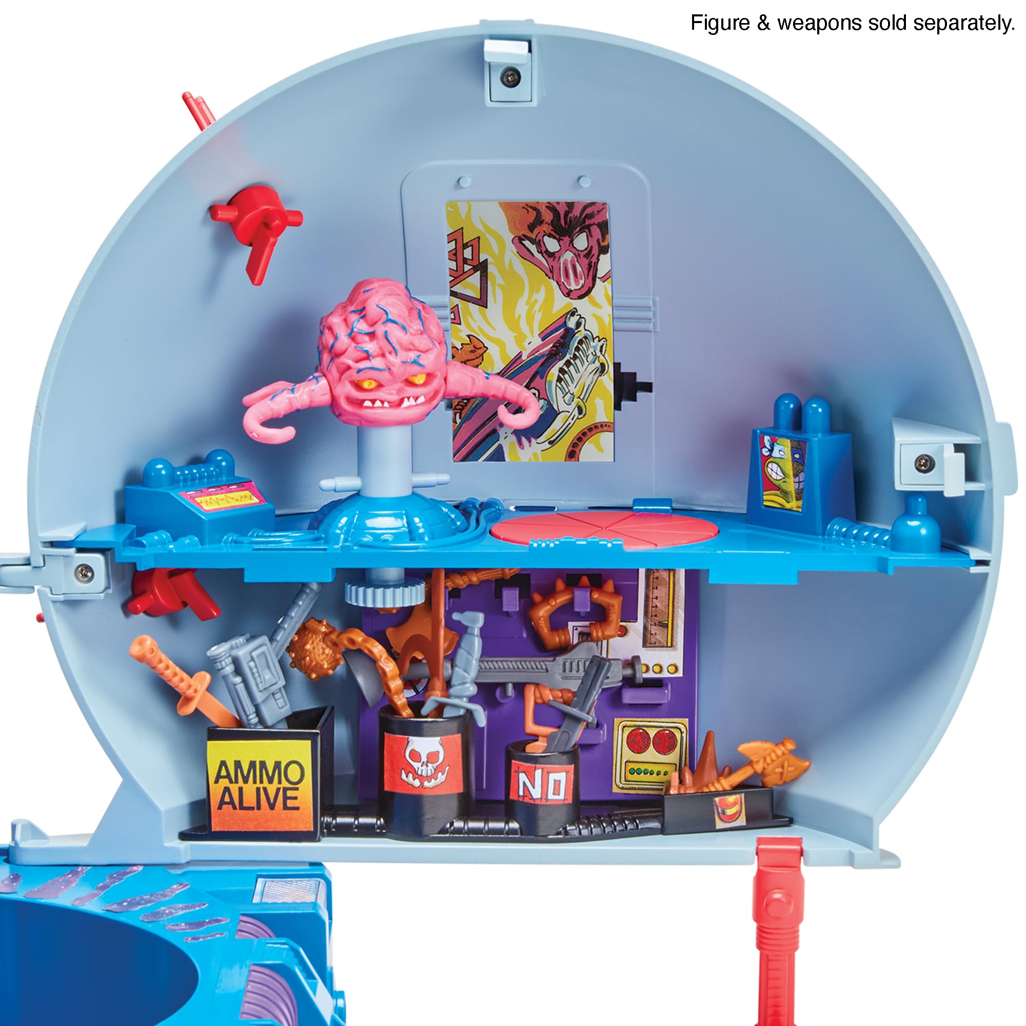 TMNT Technodrome playset ooze pit for dramatic drops and traps