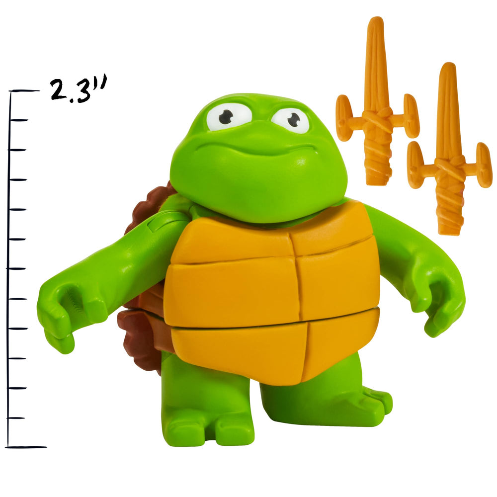 TMNT Turtle Tot figures offer 4-point articulation for versatile poses.