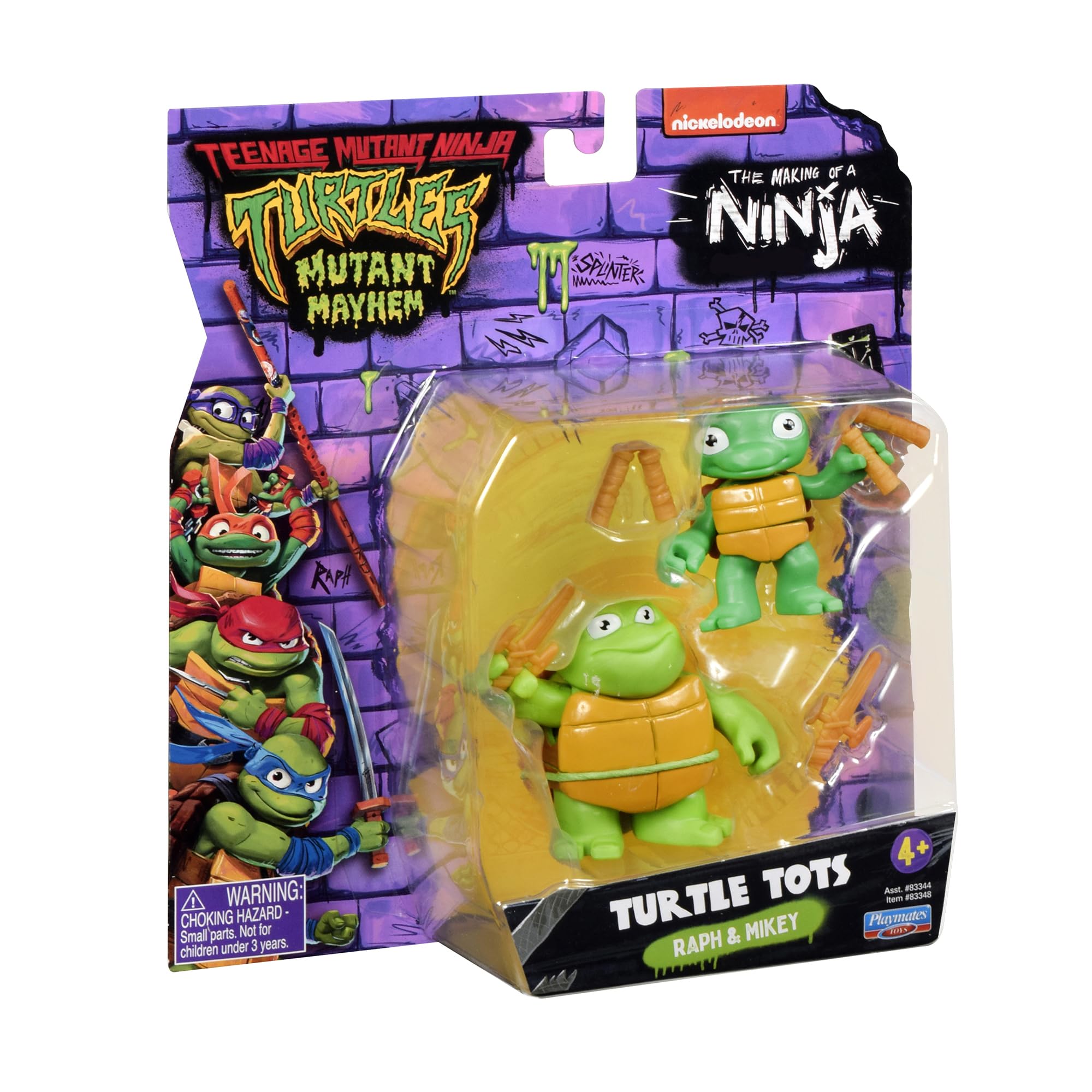 TMNT Turtle Tot Michelangelo 3in figure for imaginative play and display.