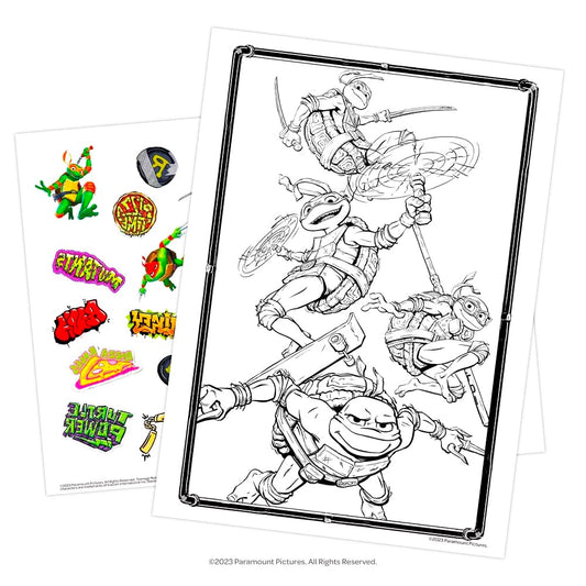 TMNT wall cling book for interactive wall art and quick activities