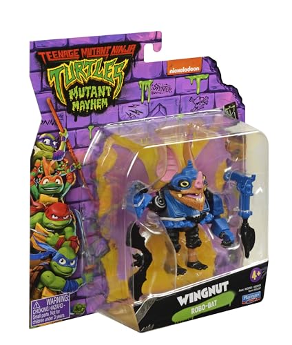TMNT Wingnut 4-inch back view highlights sculpt details for collectors.