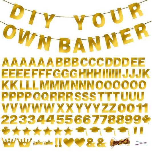 TMTECHJS 131-piece banner set unfolded for quick DIY decoration.