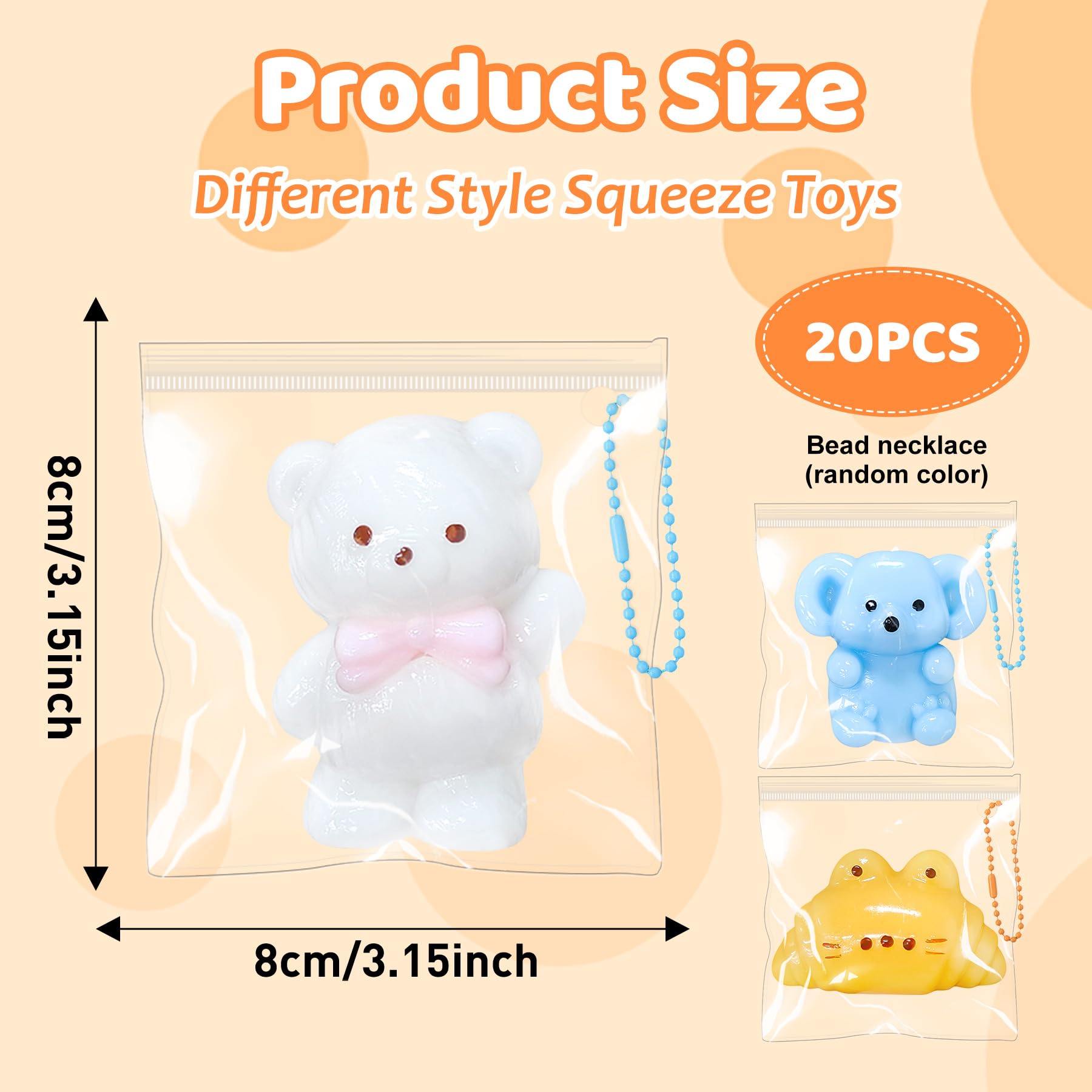 Taba Squishy Kit mini animals, compact sensory toys for desk use.