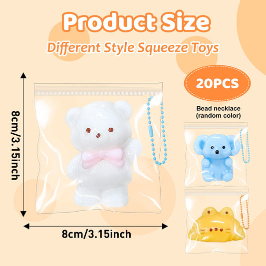 Taba Squishy Kit mini animals, compact sensory toys for desk use.