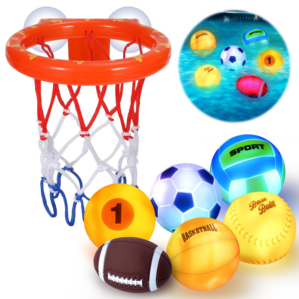 TNOIE light-up bath toys glowing balls activate with water for captivating bath time fun.