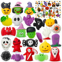 TOANWOD Halloween squishy toys gift box showcasing bite-size mochi fidgets for party favors.