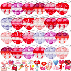 TOANWOD valentines pop keychain pack classroom prizes and party favors.