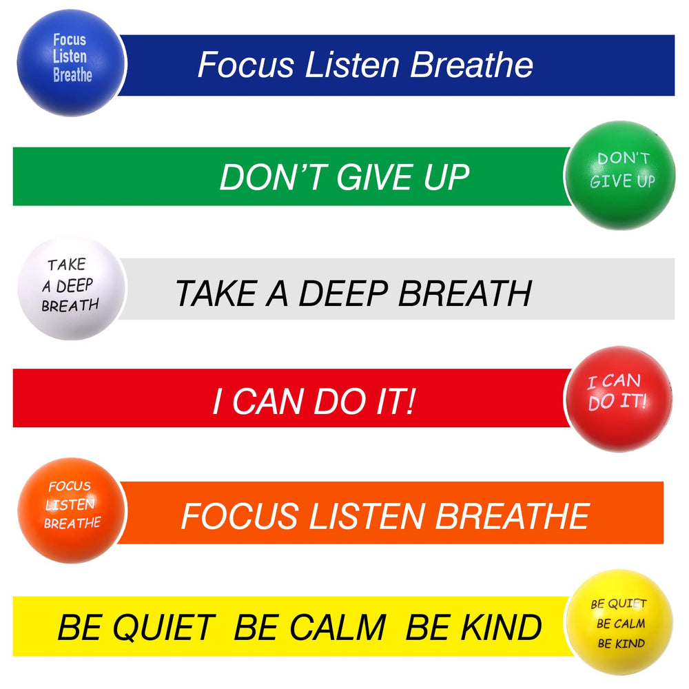 TOAOB stress ball with inspirational quotes for daily motivation and calm focus.