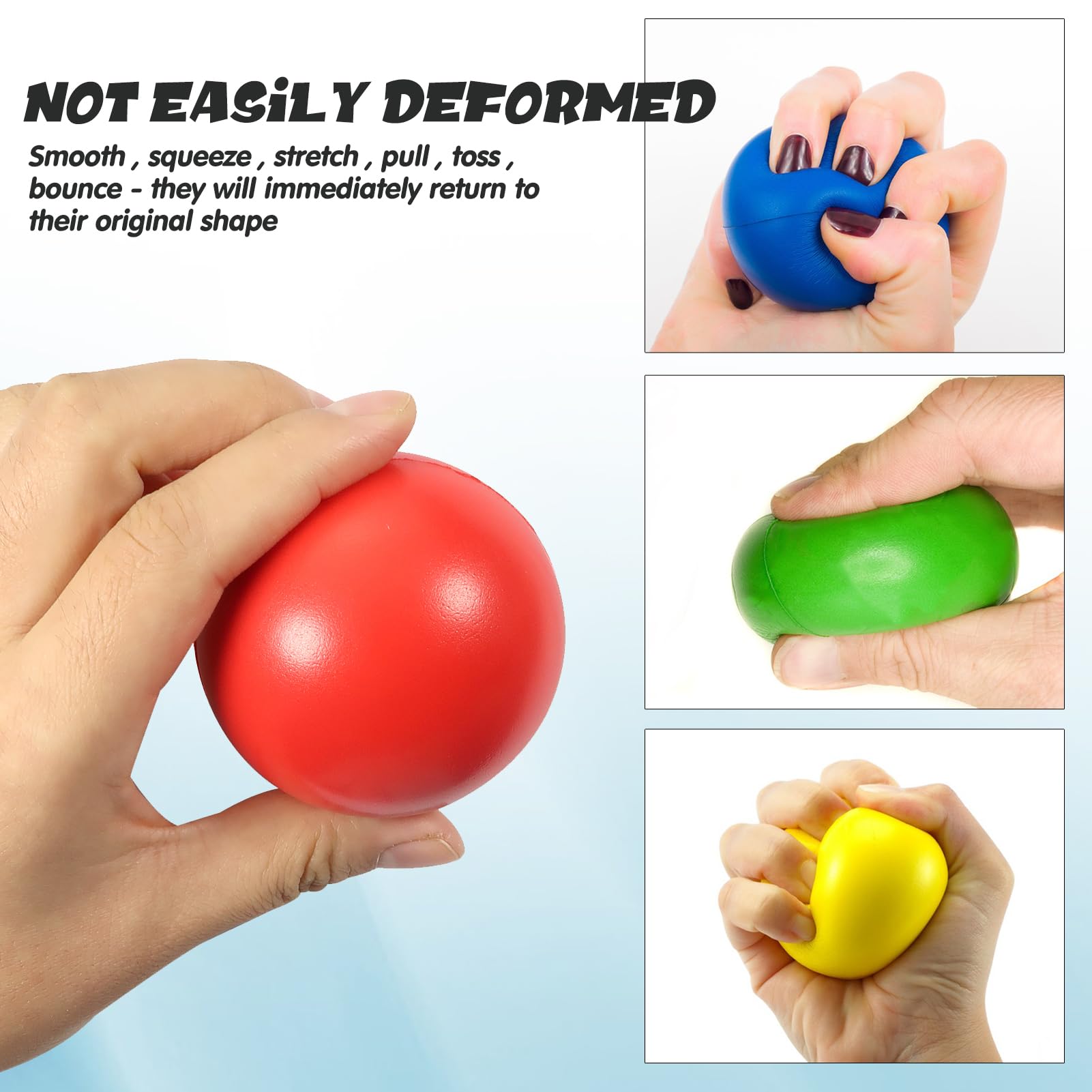 TOAOB stress relief ball blue 2.5-inch for hand exercise and concentration