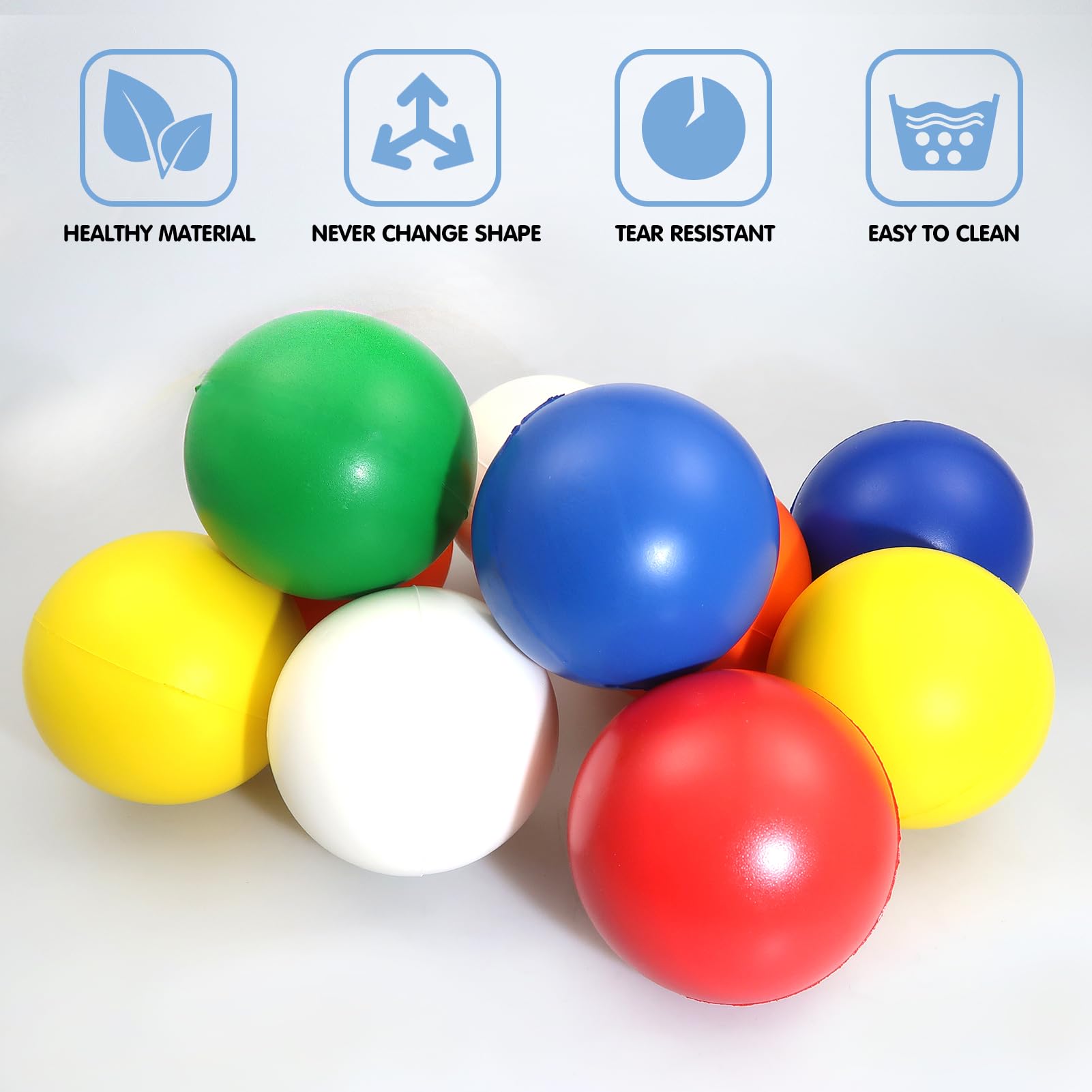 TOAOB stress relief ball white 2.5-inch for sensory calm and focus