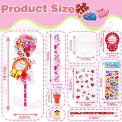 TOAPER six themed Valentine cards match colors for easy personalization