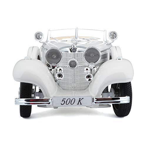 Tobar Maisto 1936 Mercedes-Benz 500K side view highlights elegant silhouette for collectors