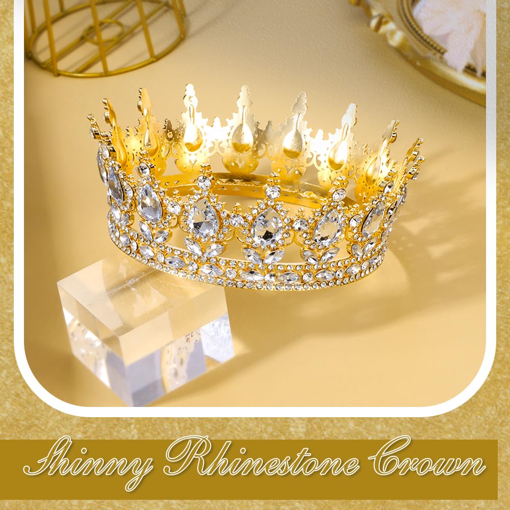 TOBATOBA Gold Queen Crown cake topper use for festive celebrations.