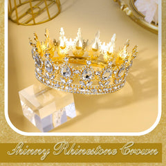TOBATOBA Gold Queen Crown cake topper use for festive celebrations.