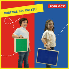 Toblock baseplate blue lid highlights a different color for play sets