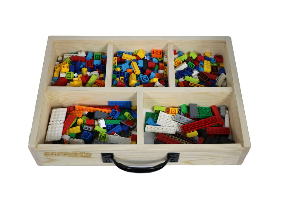 Toblock multi-use storage fits bricks, cars, figures, and more