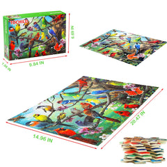 TOCHILD 500-piece puzzle pieces closeup highlights interlocking parts for easy assembly.