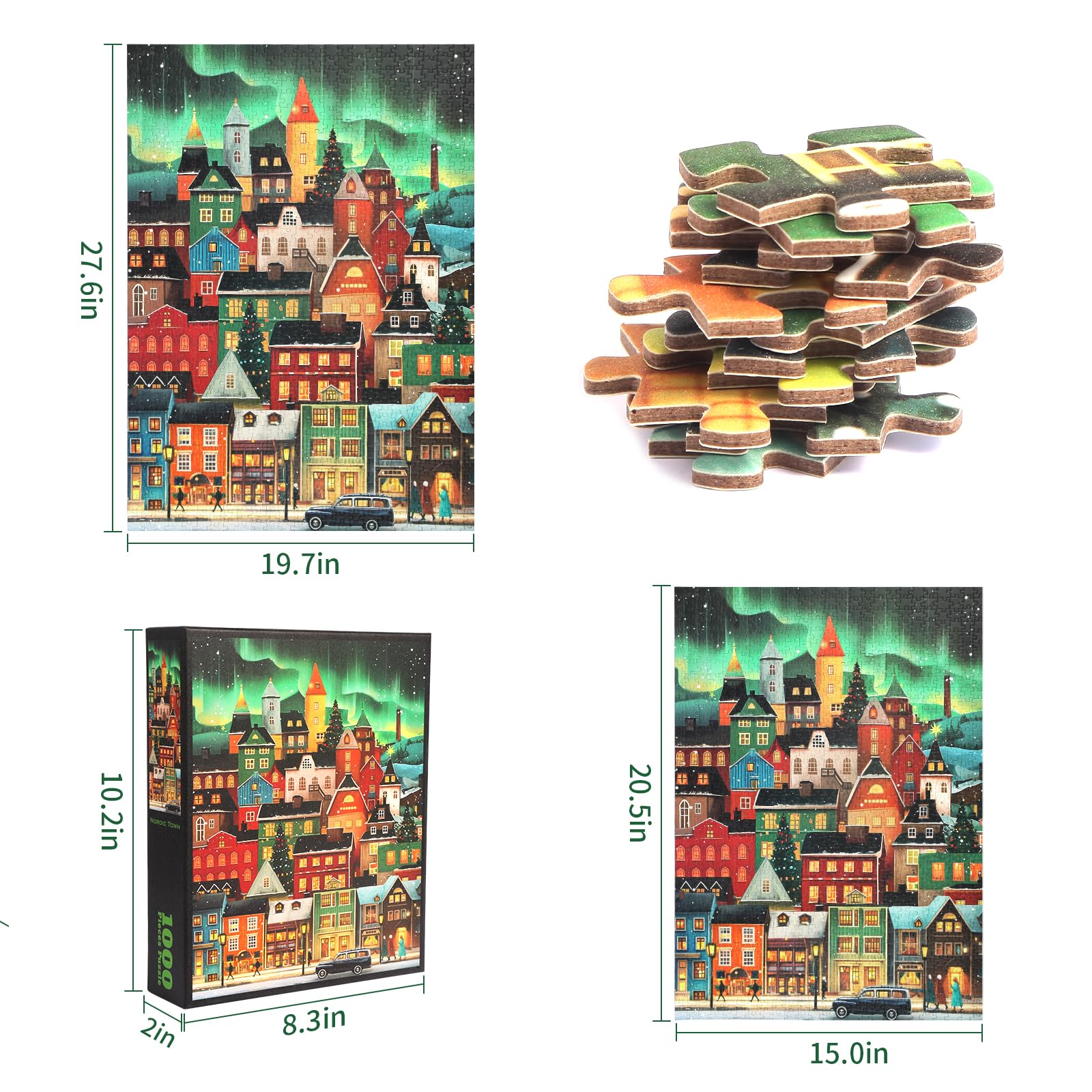 TOCHILD Aurora Town Building Puzzle precise cuts ensure a snug, sturdy fit.