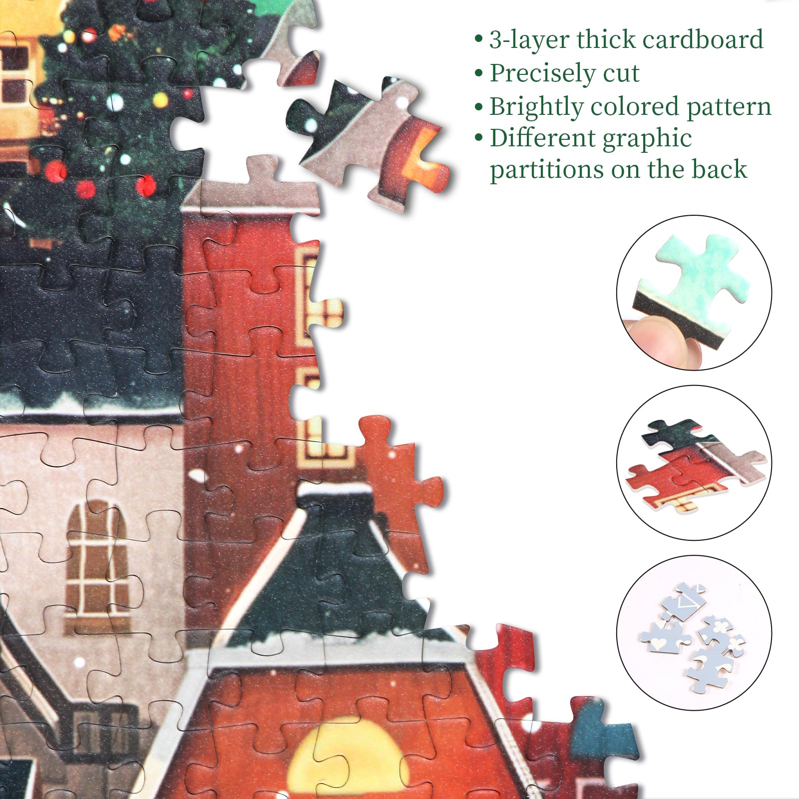 TOCHILD Aurora Town Building Puzzle thick recyclable cardboard feels durable during assembly.