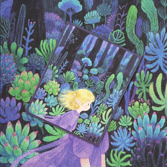 TOCHILD The Blonde Girl puzzle pieces with velvet finish for tactile assembly