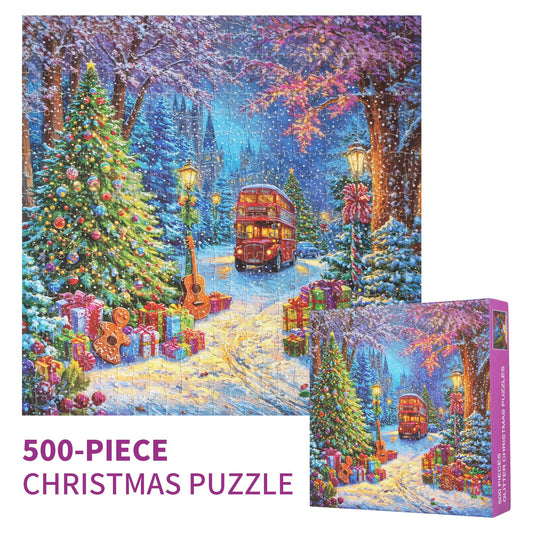 TOCHILD glitter finish puzzle box adds sparkle to display and gifting.