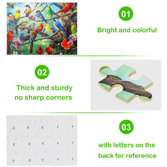 TOCHILD hummingbird puzzle colorfully designed for adults promotes relaxing evenings.