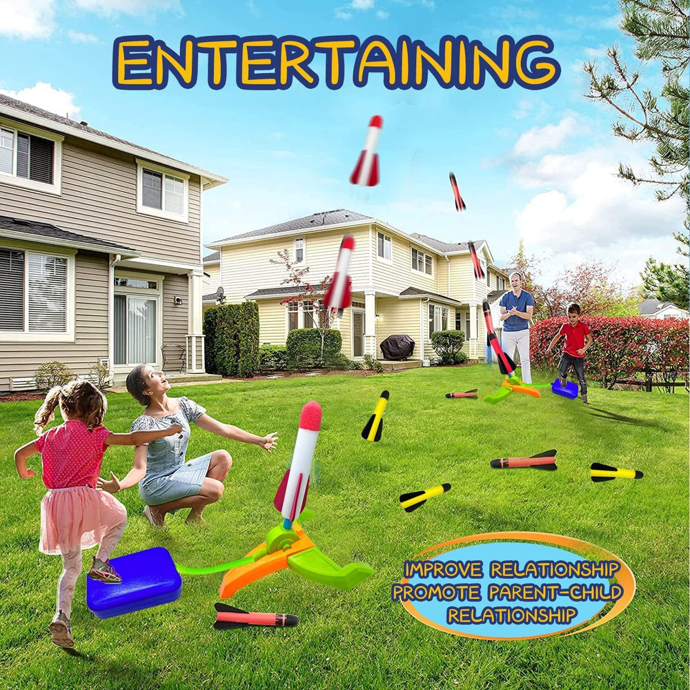 TODARRUN blue foam rocket, bright design sparks active outdoor games.