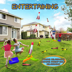 TODARRUN blue foam rocket, bright design sparks active outdoor games.