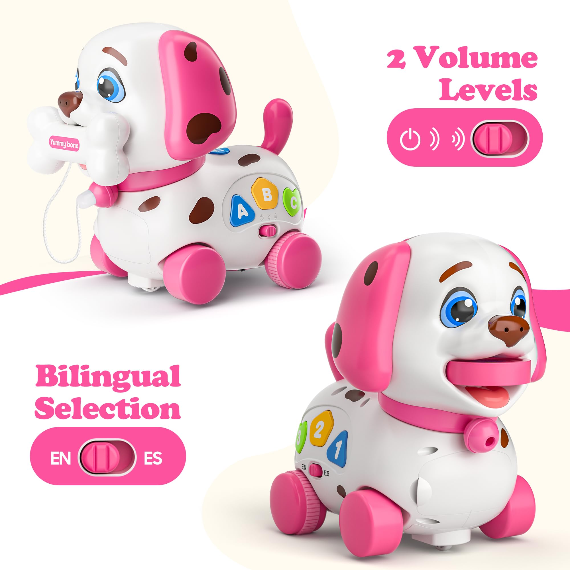 ToddlerCley Musical Puppy travel-friendly design fits car trips and home use