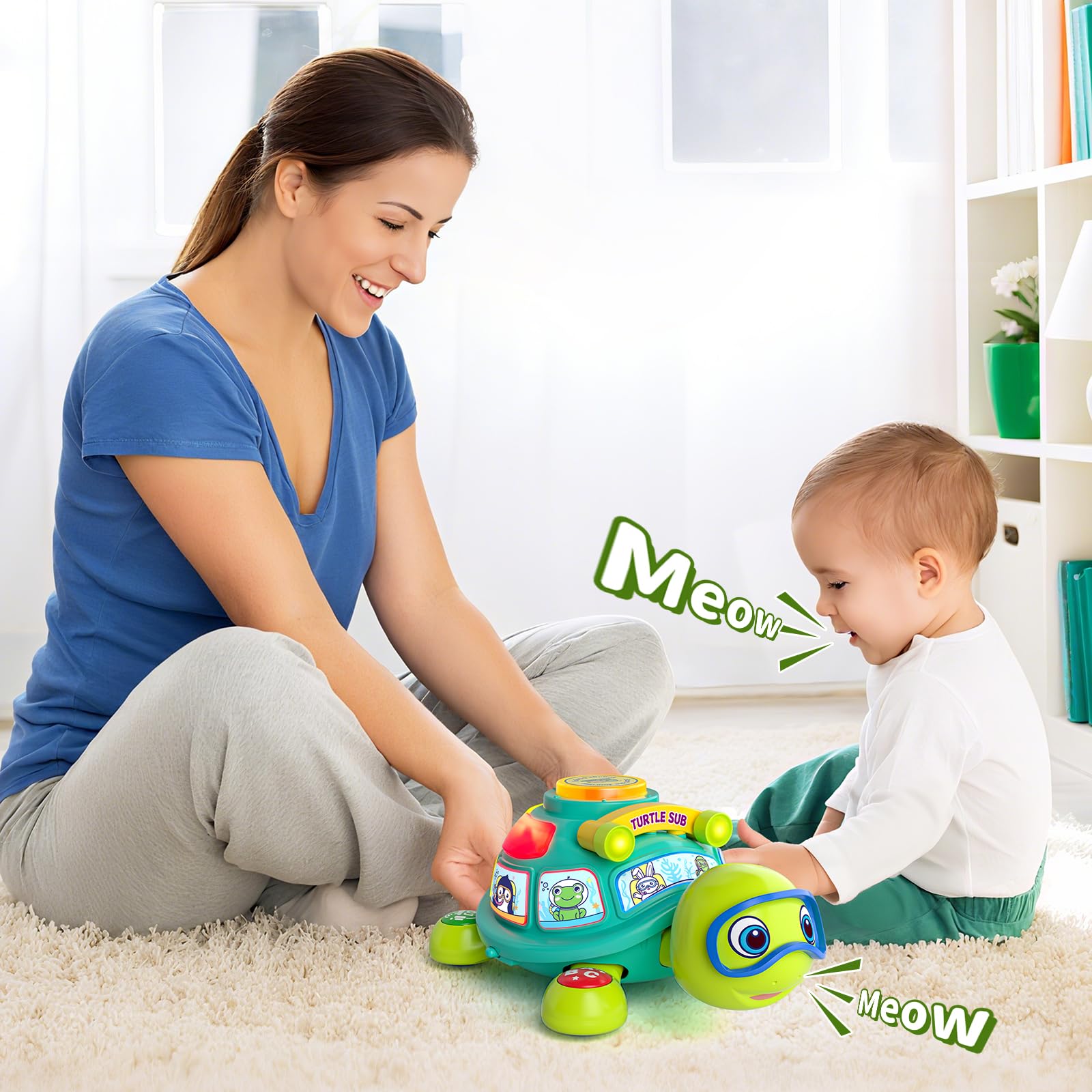 ToddlerCley musical turtle toy uses BPA-free ABS for safe play