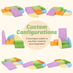 TODIBY foam climbing blocks orange stair encourage balance and spatial exploration