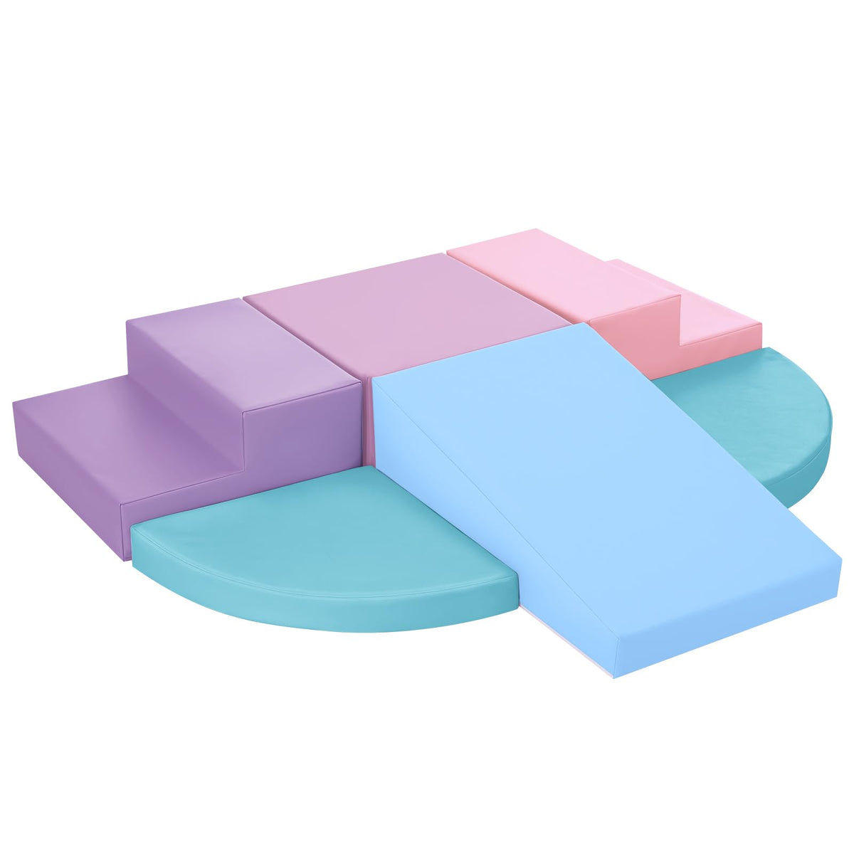 TODIBY 6-piece foam climbing blocks pink stair for safe, imaginative play