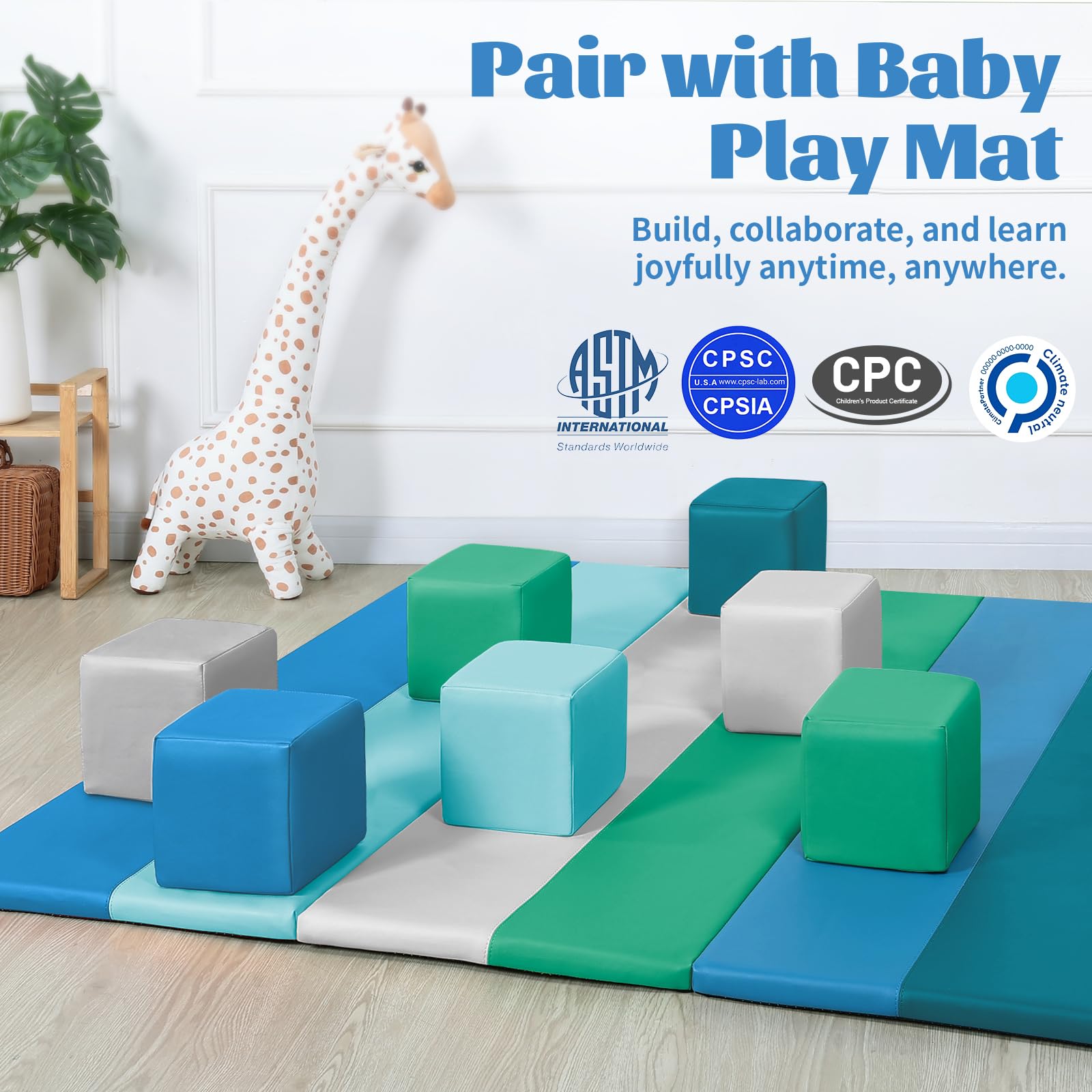 TODIBY gift-ready foam block set for birthdays and therapy sessions.