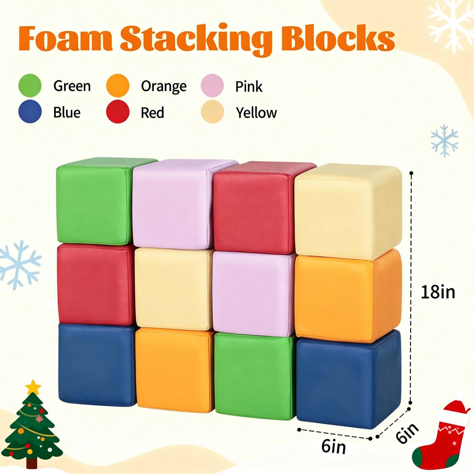 TODIBY rainbow foam blocks arranged for open-ended building and problem-solving