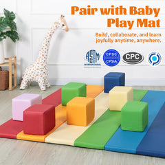 TODIBY rainbow foam blocks durable and easy to clean for home or daycare