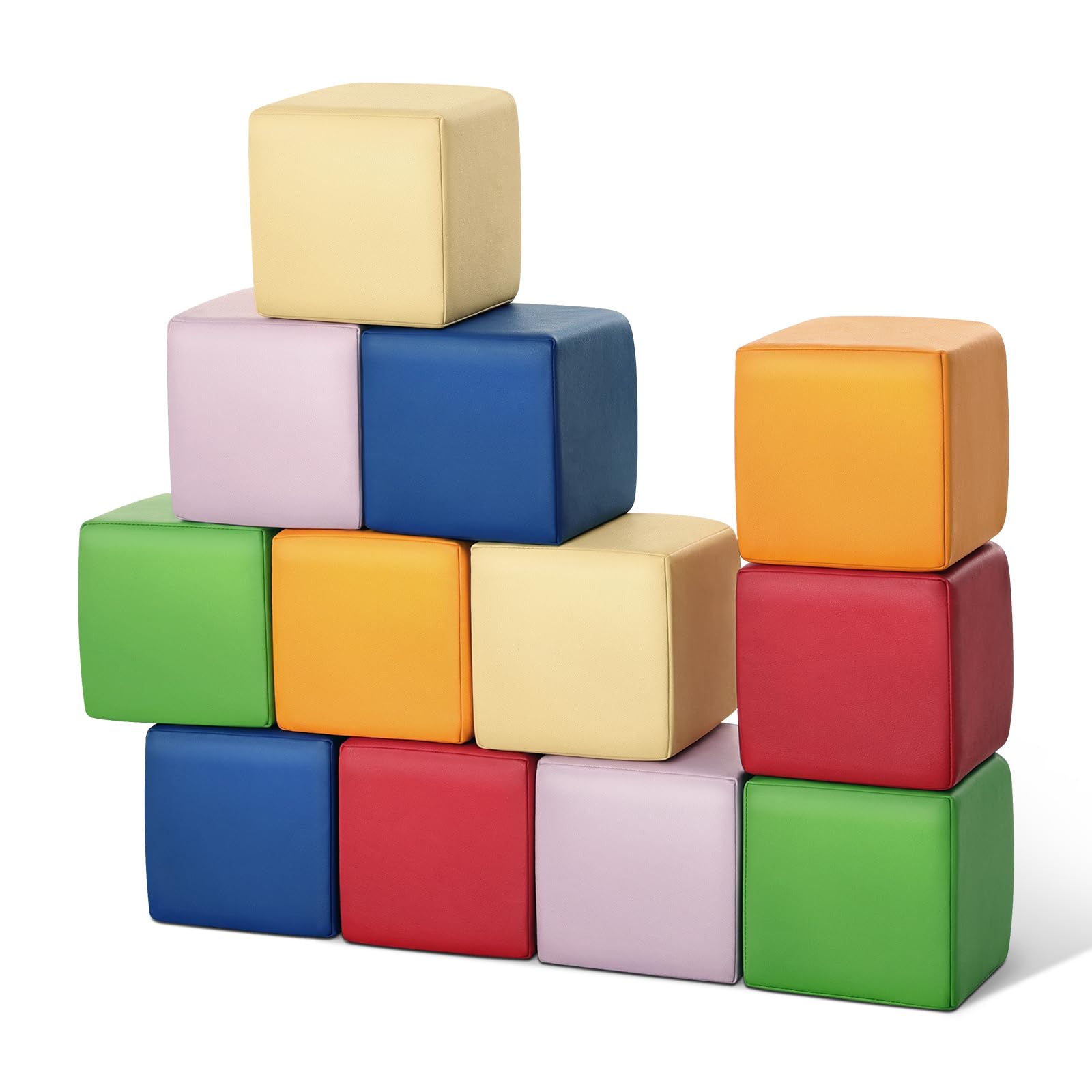 TODIBY rainbow foam blocks stacked for colorful learning and cooperative play