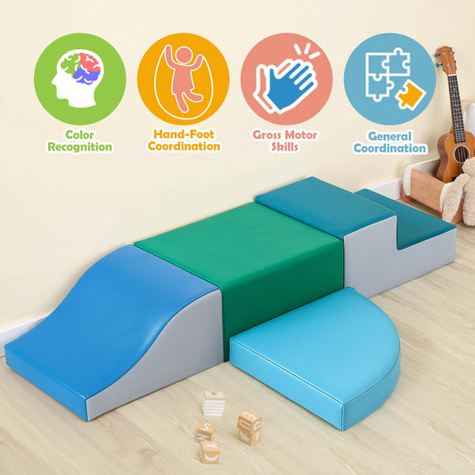 TODIBY soft foam blocks wrapped in PU leather offer durable, wipe-clean play.