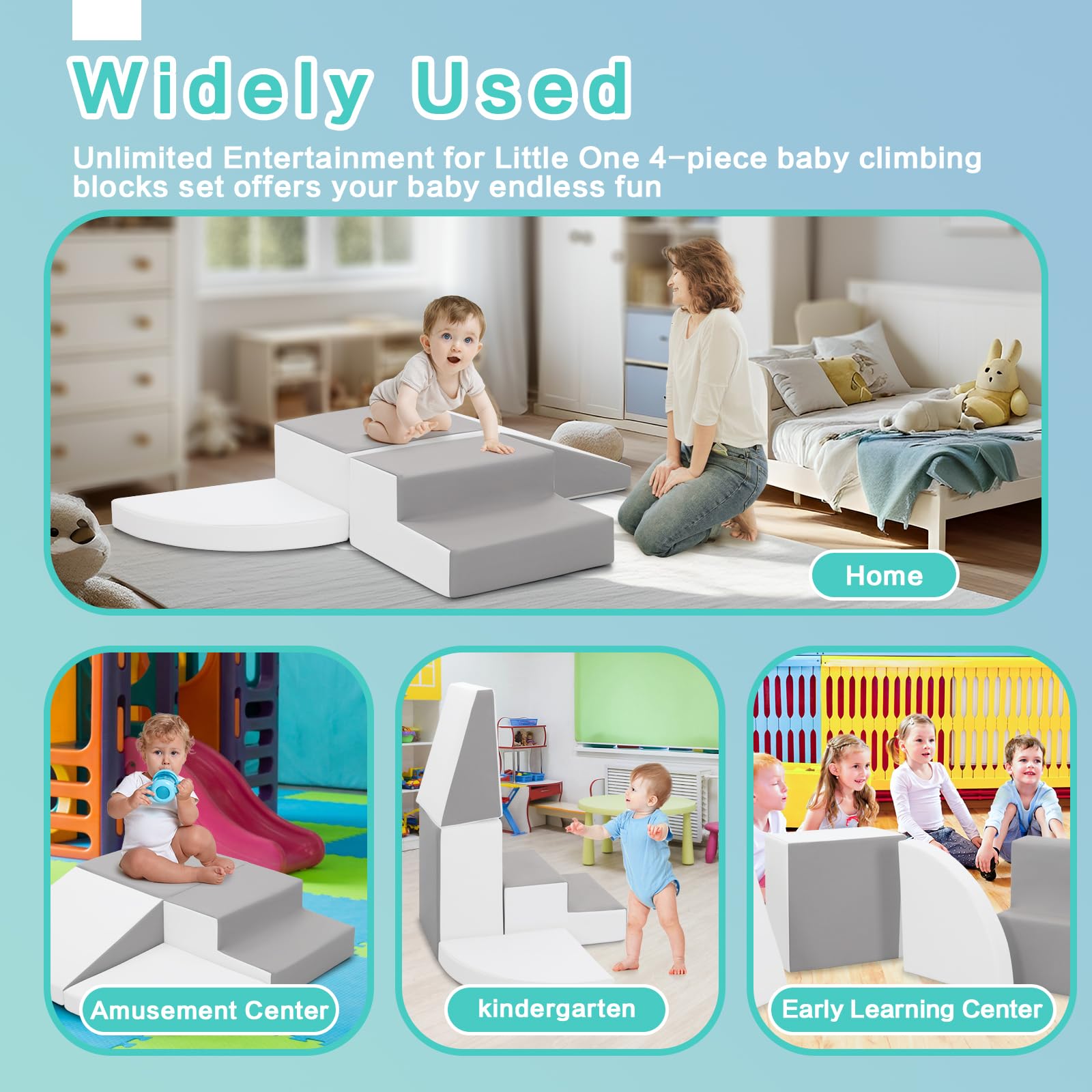 TODIBY toddler play gym setup suitable for indoor and outdoor use.