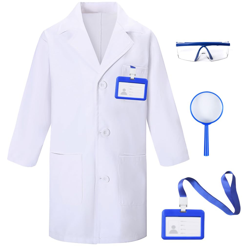 TOGROP doctor lab coat for kids promotes imaginative science play